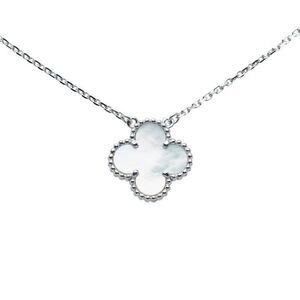 Van Cleef & Arpels Vintage Alhambra Pendant Necklace Vcard34900 18K White Gold